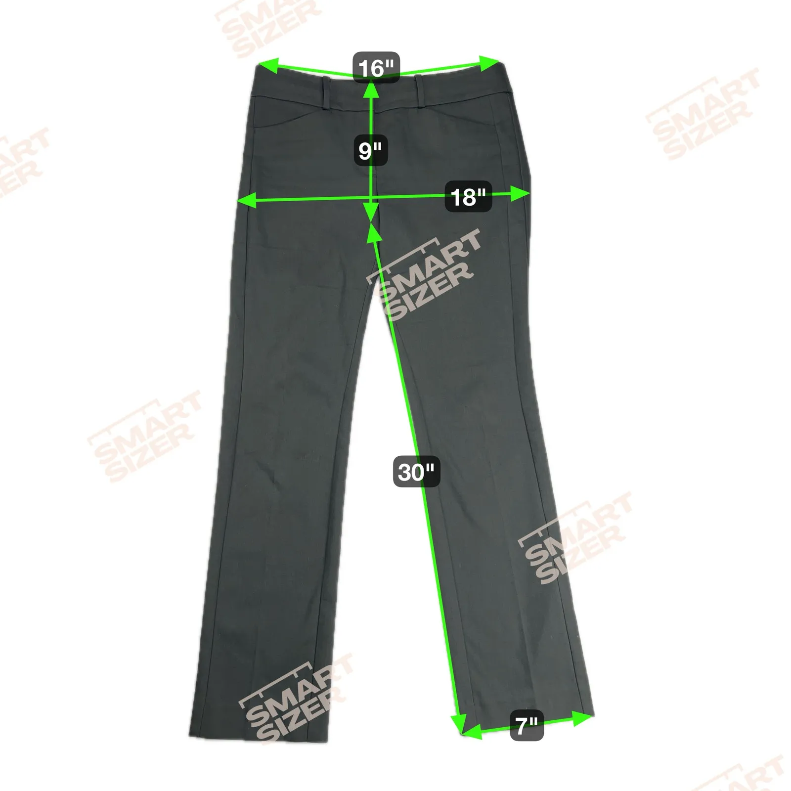 LOFT Marisa Dress Pants Mid Rise Olive Green Double Side Seam Flat Front Size 8 - Image 5