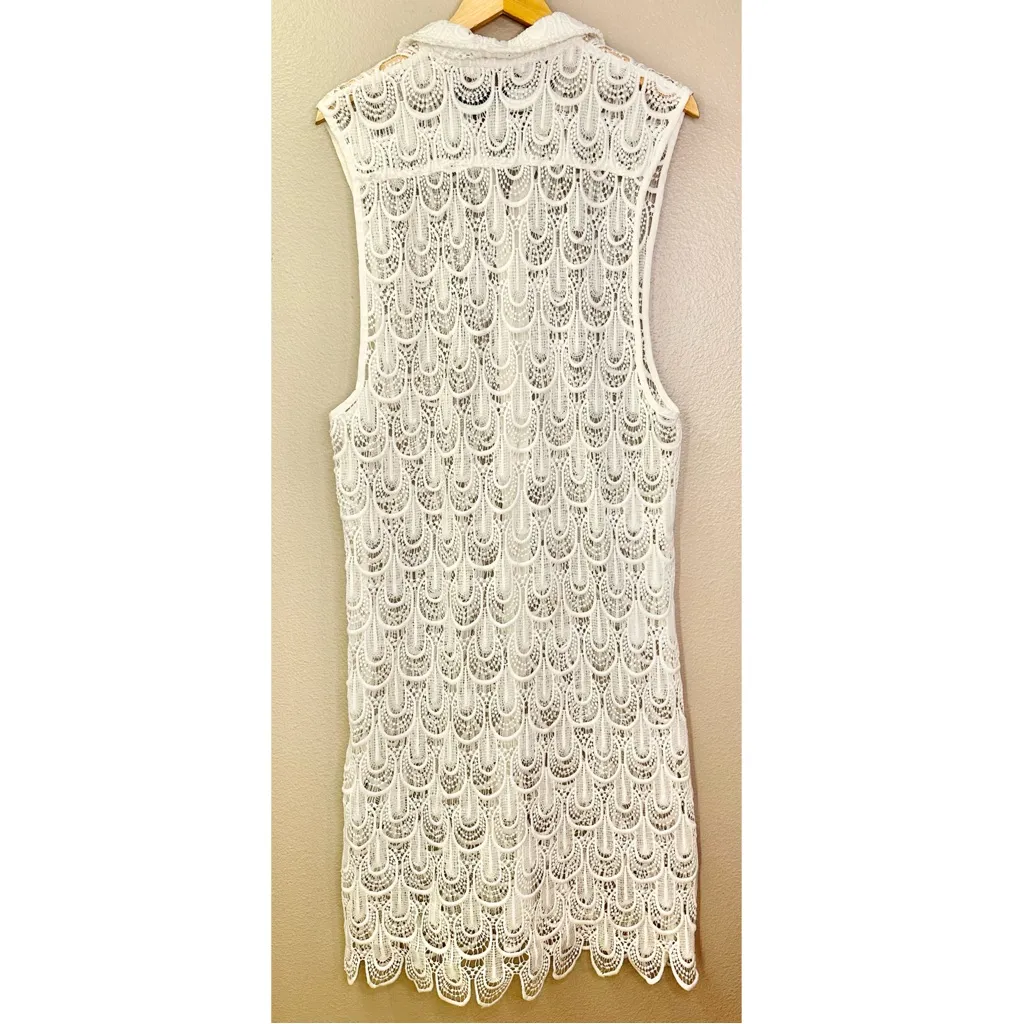 The Laundry Room California Crochet Lace Sleeveless Midi Swim Cover-Up Dress - Image 6