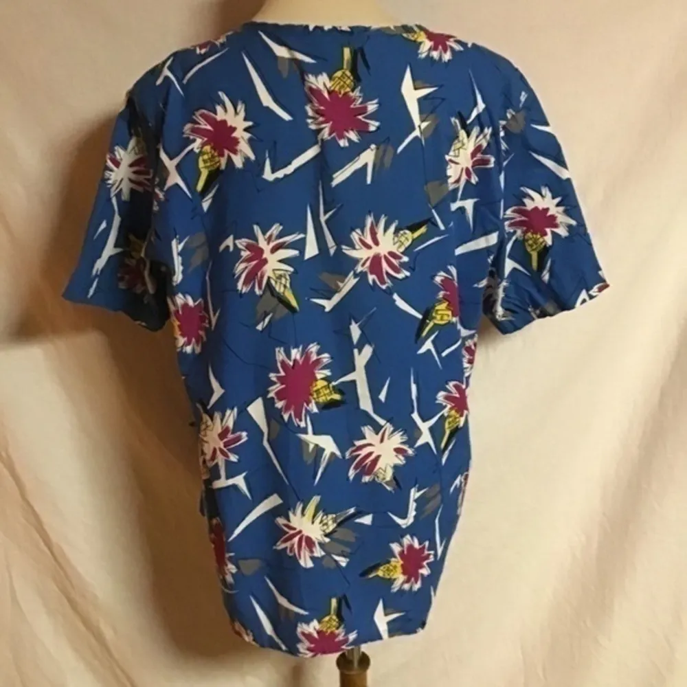 Vintage 80s bright surfer tunic Size L - Image 7