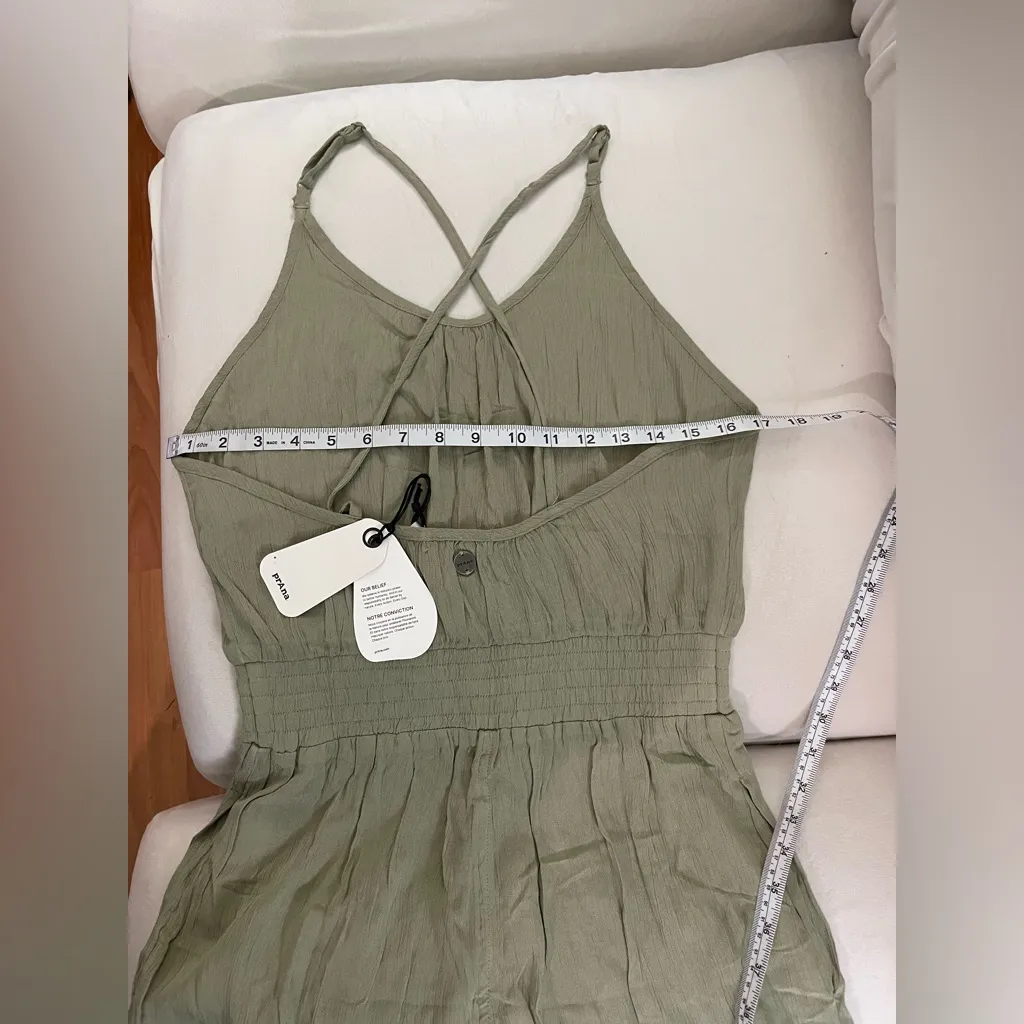 Prana NWT Fernie Wide Leg Jumpsuit in Olive Green Sweet Agave Lightweight Size S - Image 8