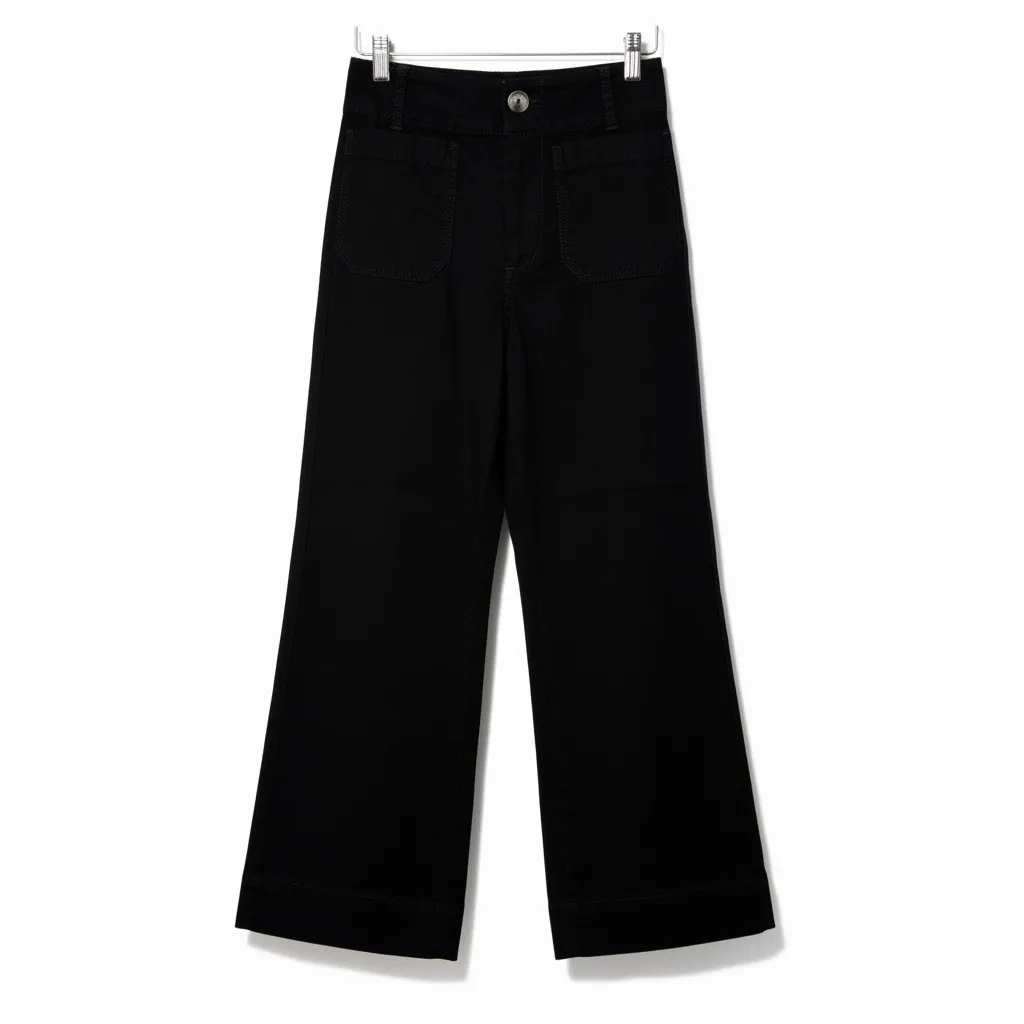 Maeve Anthropologie Womens The Colette Black Linen Blend Pants 24 Quiet Luxury - Image 5