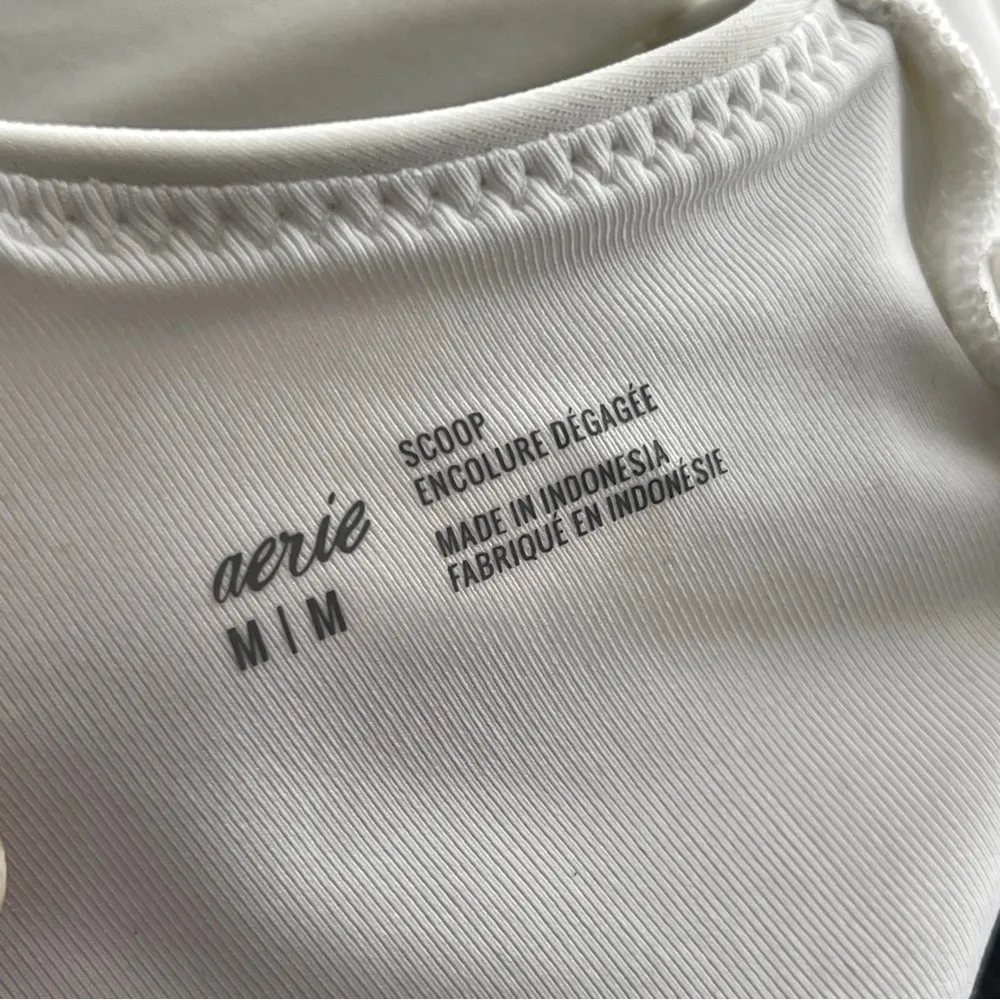 AERIE | White Scoop Neck Bralette Sz M - Image 4