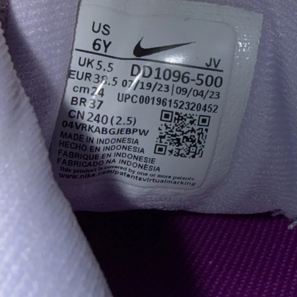 Nike Revolution Running Shoes Purple Women’s 7.5 / Youth 6Y - Image 7