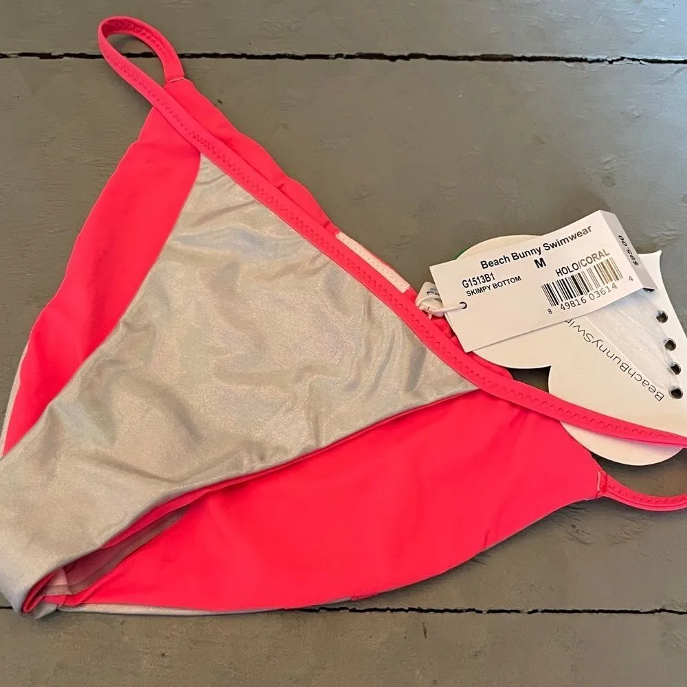 Beach Bunny Hologram Coral Bikini Bottom nwt - Image 7