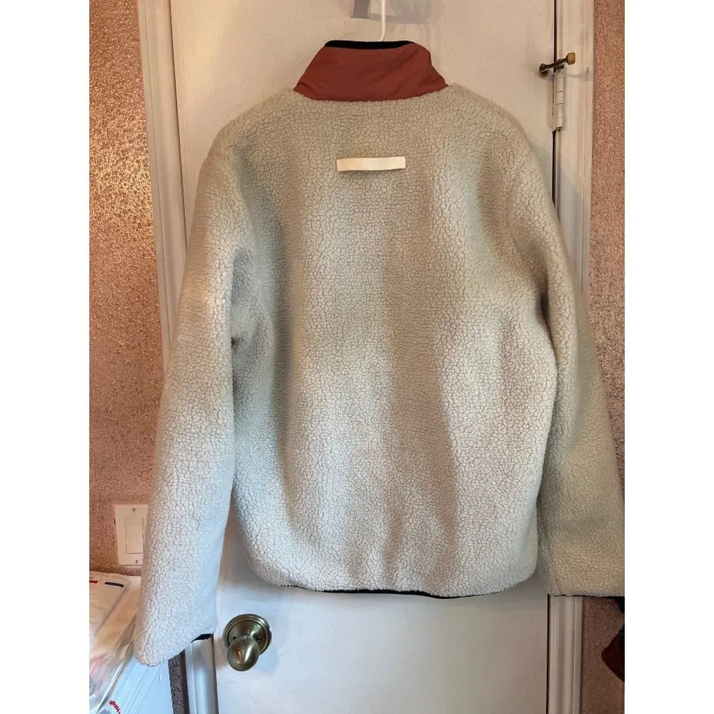 Wezc XL Beige and Mauve Sherpa Lined Zip Up Jacket Pink - Image 5