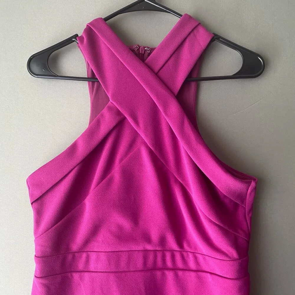 Lulu’s sz‎ L fuchsia halter sheath mini dress Pink Size L - Image 2