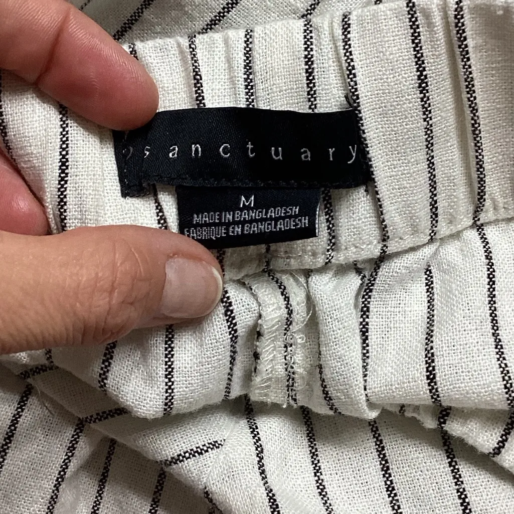 Sanctuary Cream and Black Striped Pants - Image 5