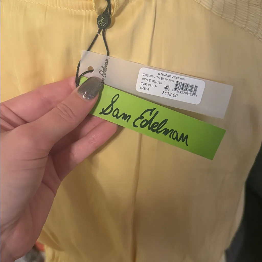 Sam Edelman Light Yellow Mini Dress - Image 4