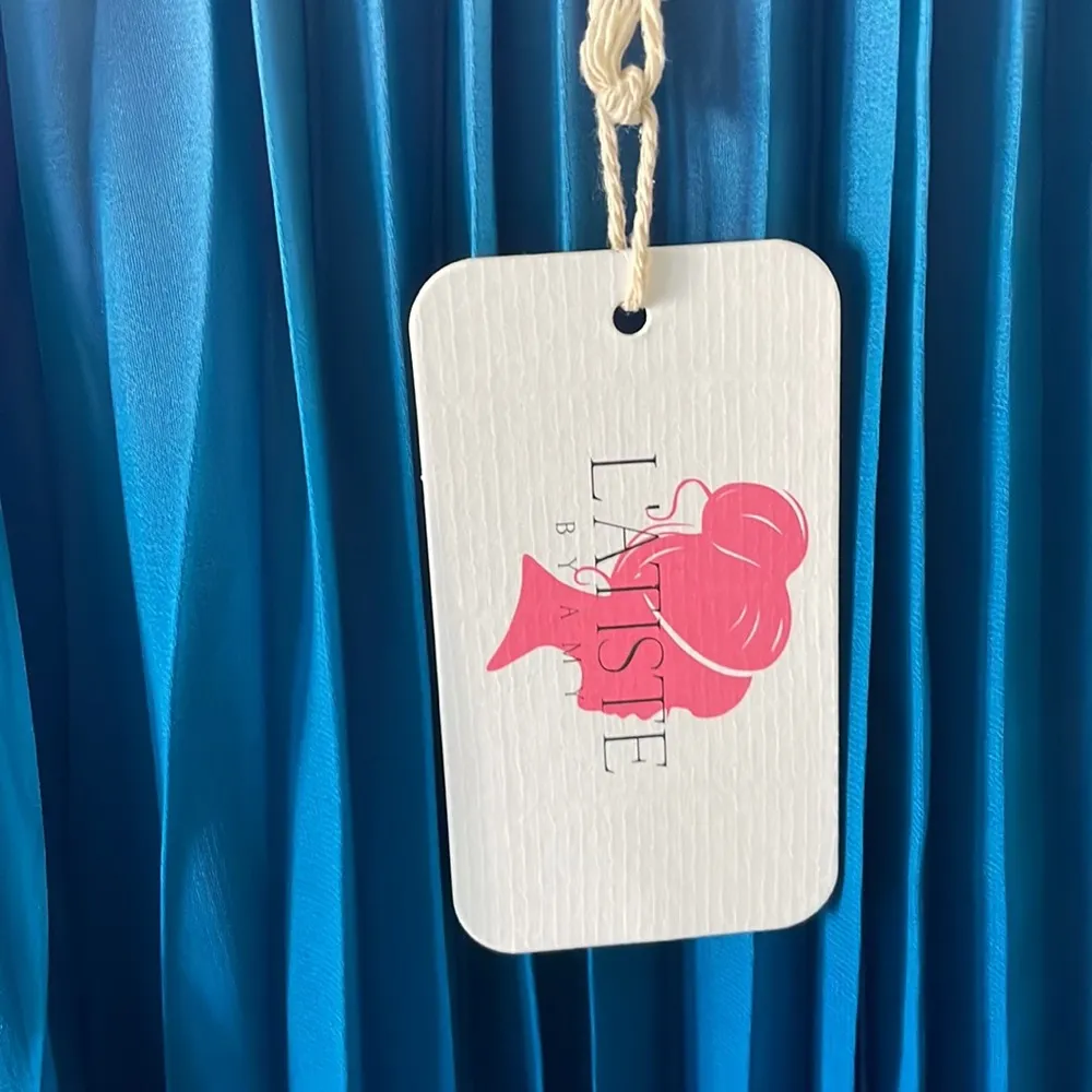 L’Atiste by Amy Pleated Rainbow Halter Maxi Dress - Image 5