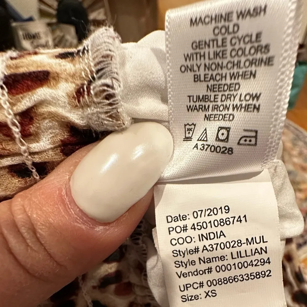 HAUTE HIPPIE TRIBE LILLIAN ANIMAL PRINT PULLON ELASTIC WAIST WIDE LEG PANTS XS - Image 7