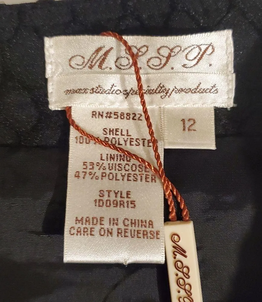 NWT! Max Studio Specialty Black Faux Wrap Skirt 12 - Image 2