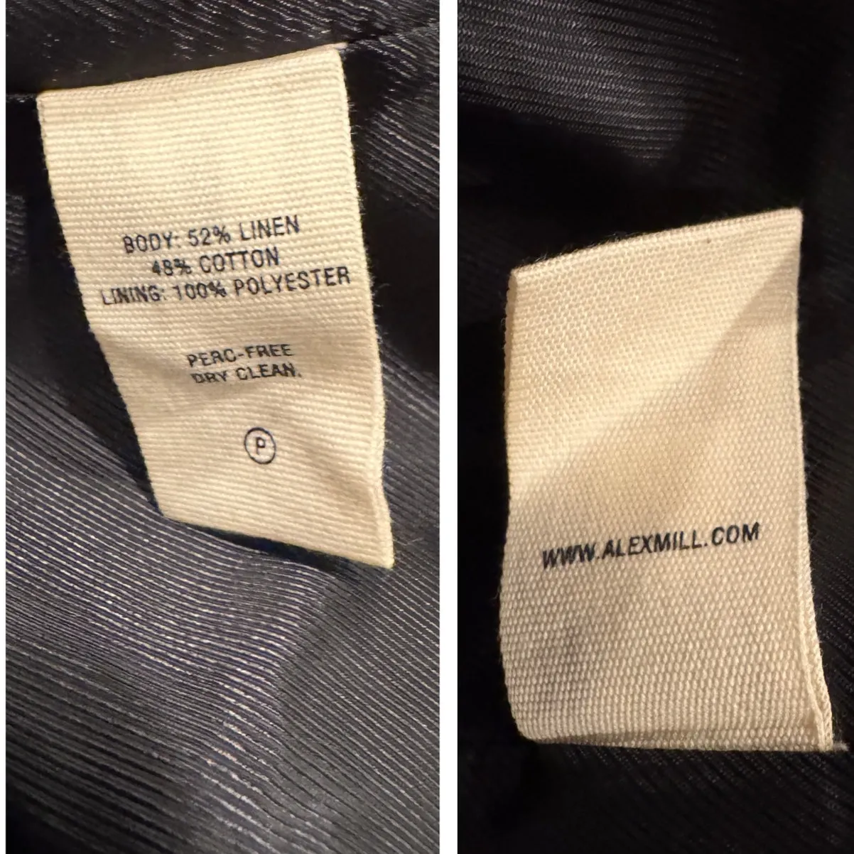 Alex Mill Soho Waisted Blazer in Linen & Cotton Size Small Black - Image 11