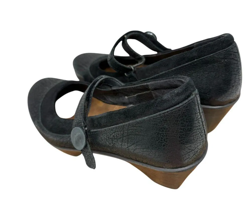 Naot Latest Mary Jane Heels Black Nubuck Leather Y2K Pinup Womens 40 US 9 - Image 4