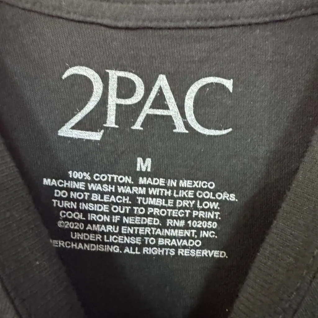 2Pac Shakur 2Pacalypse Now Album Thug Life Poster Rap Tee M  - Image 4