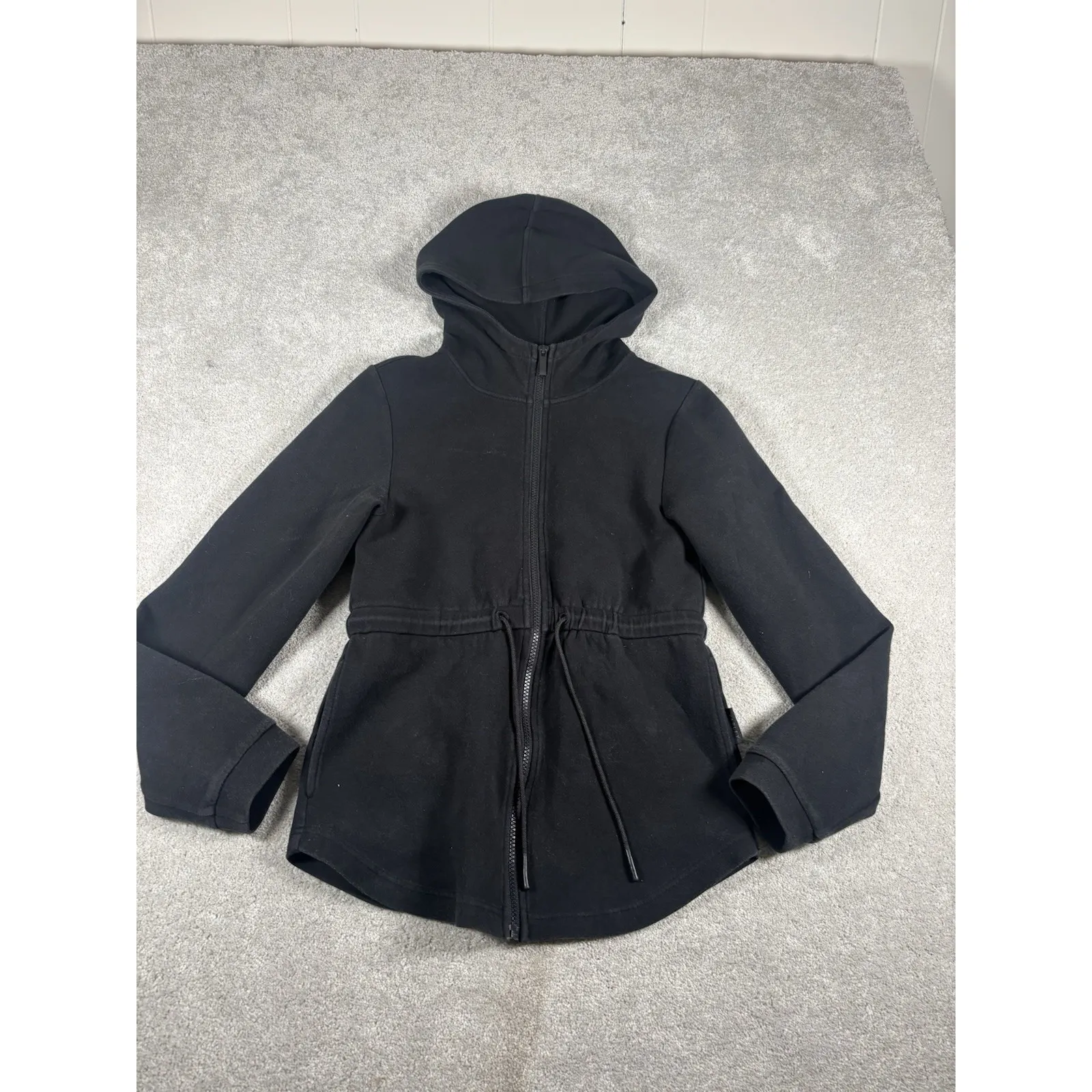 Varley HOODED Anset Tie front jacket in Black Size S~VERY NICE - Image 4