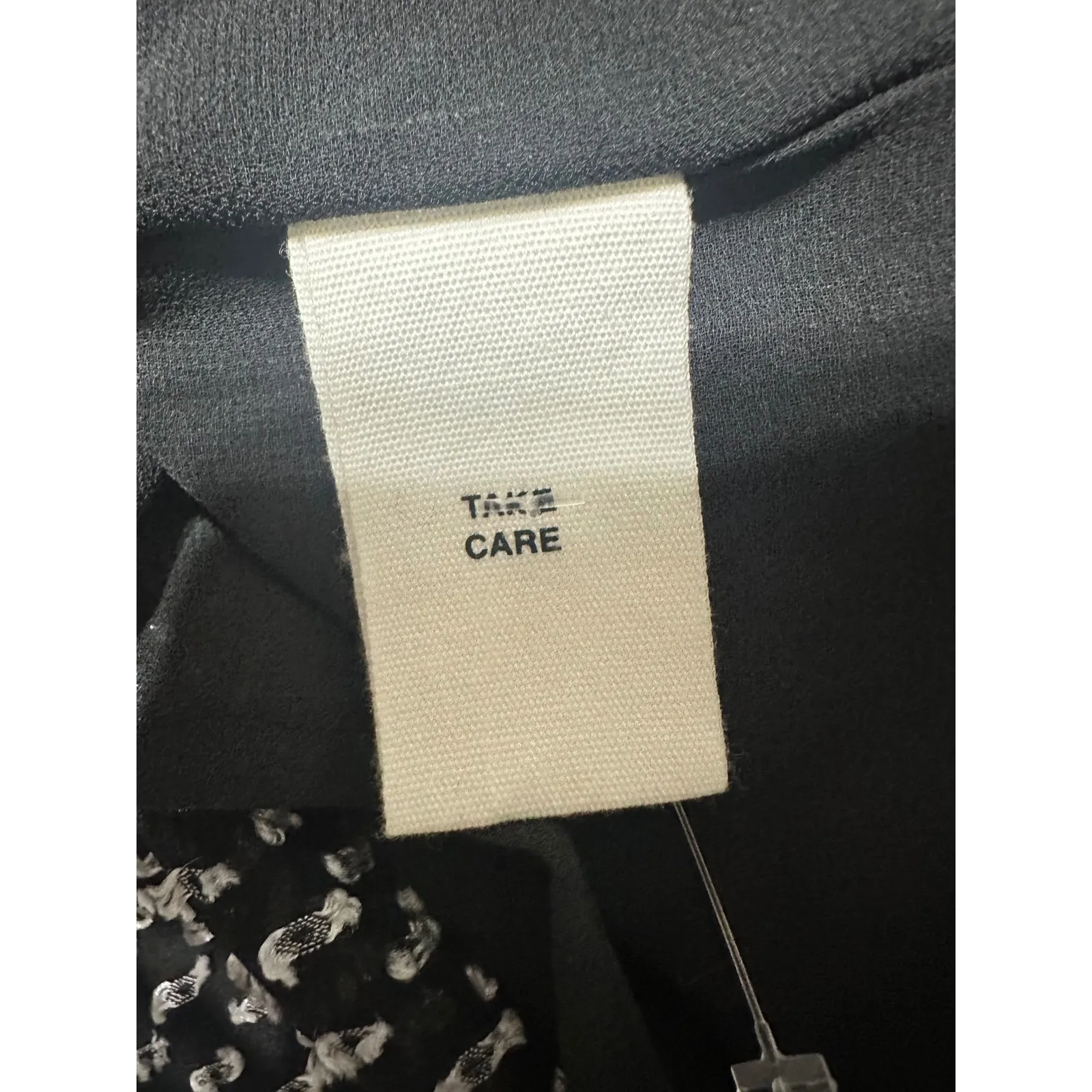 Avec Les Filles Black White Polka Dot Ruffle Asymmetrical Midi Skirt Size 12 - Image 9