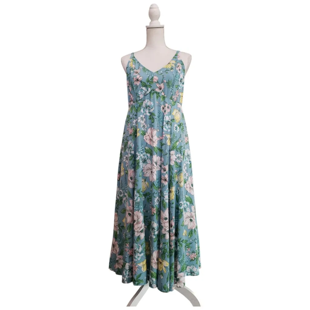 Torrid Womens Blue Floral Sleeveless Maxi Dress Size 0 - Image 3