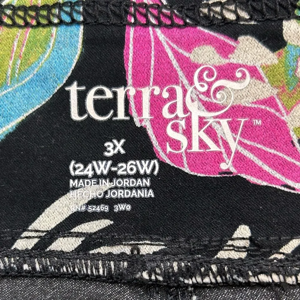 NEW Tropical Mid Rise Jegging in Black size 3X by Terra & Sky - Image 5