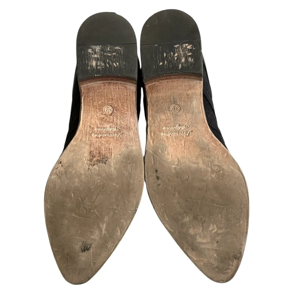 Free People Leather Emma Cut-Out Booties Black Size - Image 9