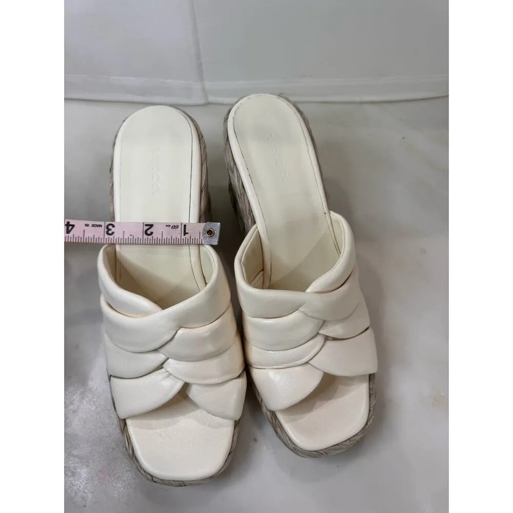 Vince Ivory  Gilian Espadrille Wedge Slide Sandal (Women) size 8.5 - Image 8
