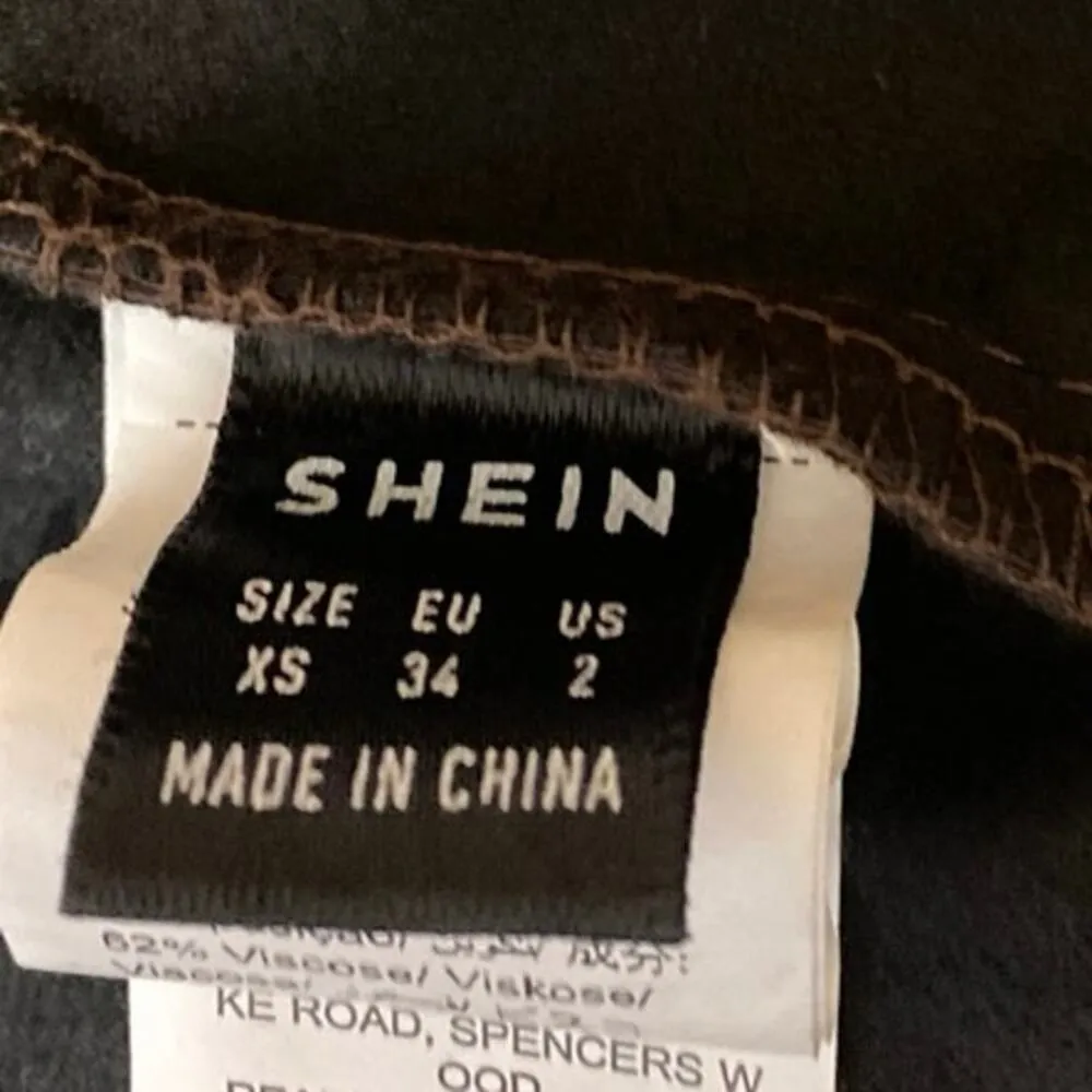 Shein Brown Strapless Belted Tube Faux Leather Vegan Corset Bustier Crop Top 2 - Image 4