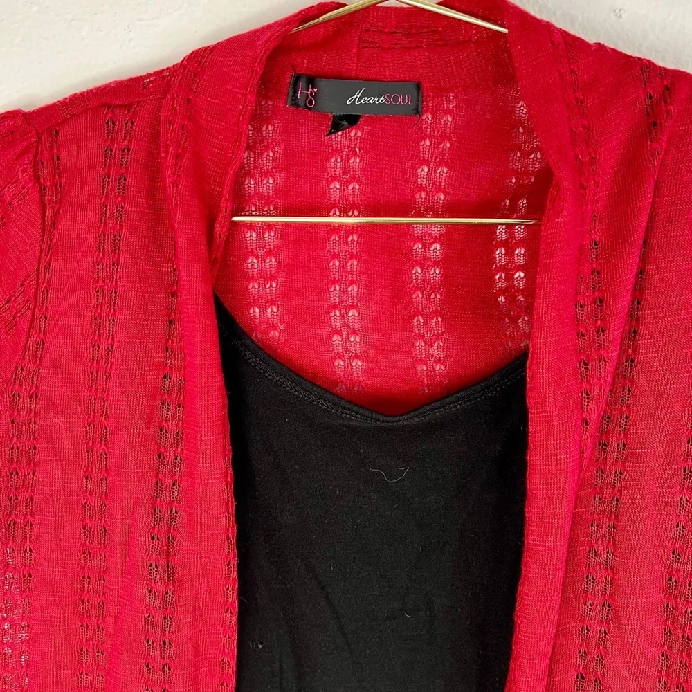 Heart Soul Red & Black Tank Top with Light Over Sweater - Image 5