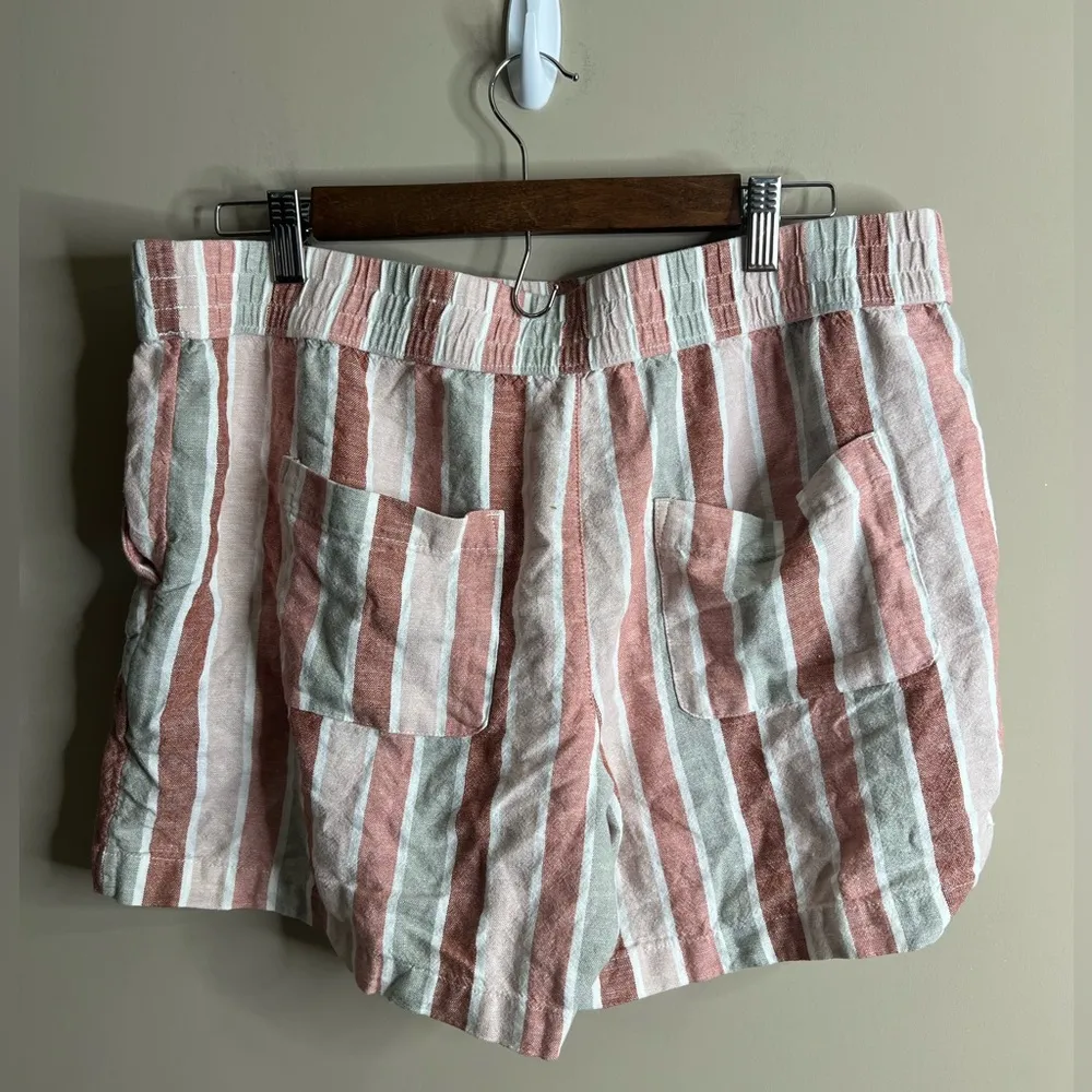 Sonoma size large striped linen blend shorts - Image 7
