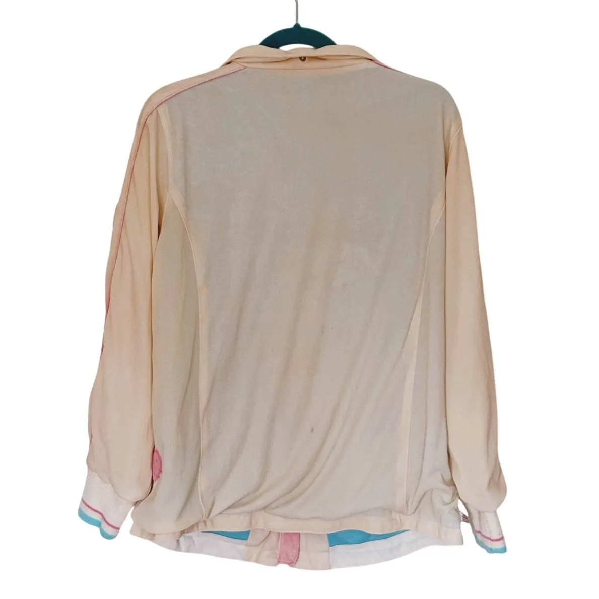 Zeroxposure 90s Retro Full Zip Jacket Medium Pastel Sporty Athletic Vintage 80s - Image 3