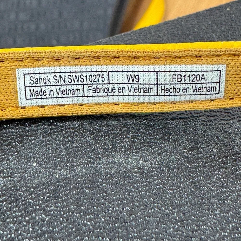 Sanuk Yoga‎ Joy II Flip Flop Sandals Yellow Black Women Size 9 - Image 8