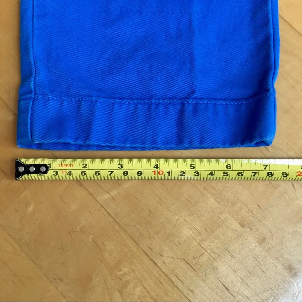 J Crew 100% Cotton, Mid Rise, Straight Leg Pants, Royal Blue, Size 31 x 30 - Image 15