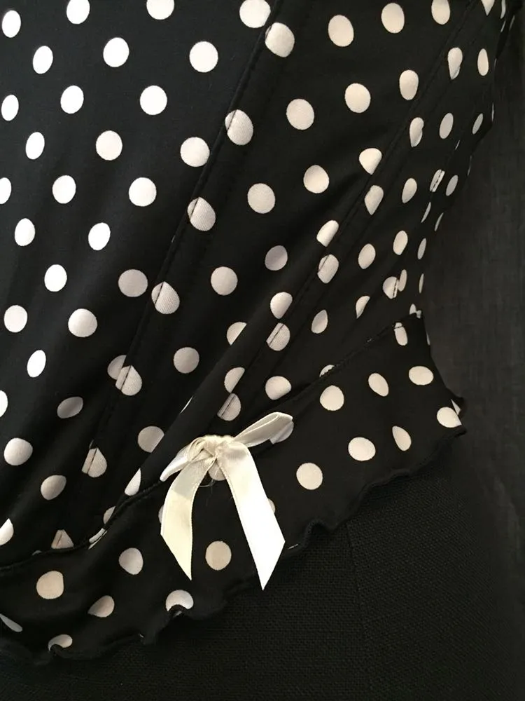 Planet Lingerie Corset Ruffle Polk-a-dot Top  - Image 3