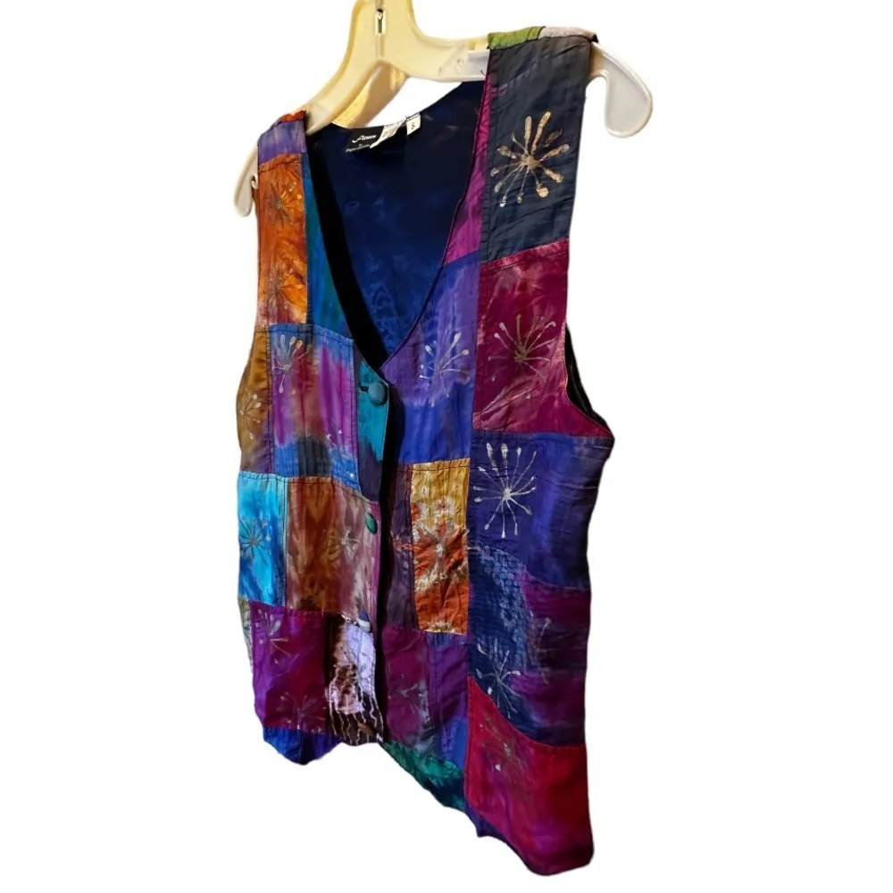 Vintage Fleurs‎ Silk Vest - Image 3