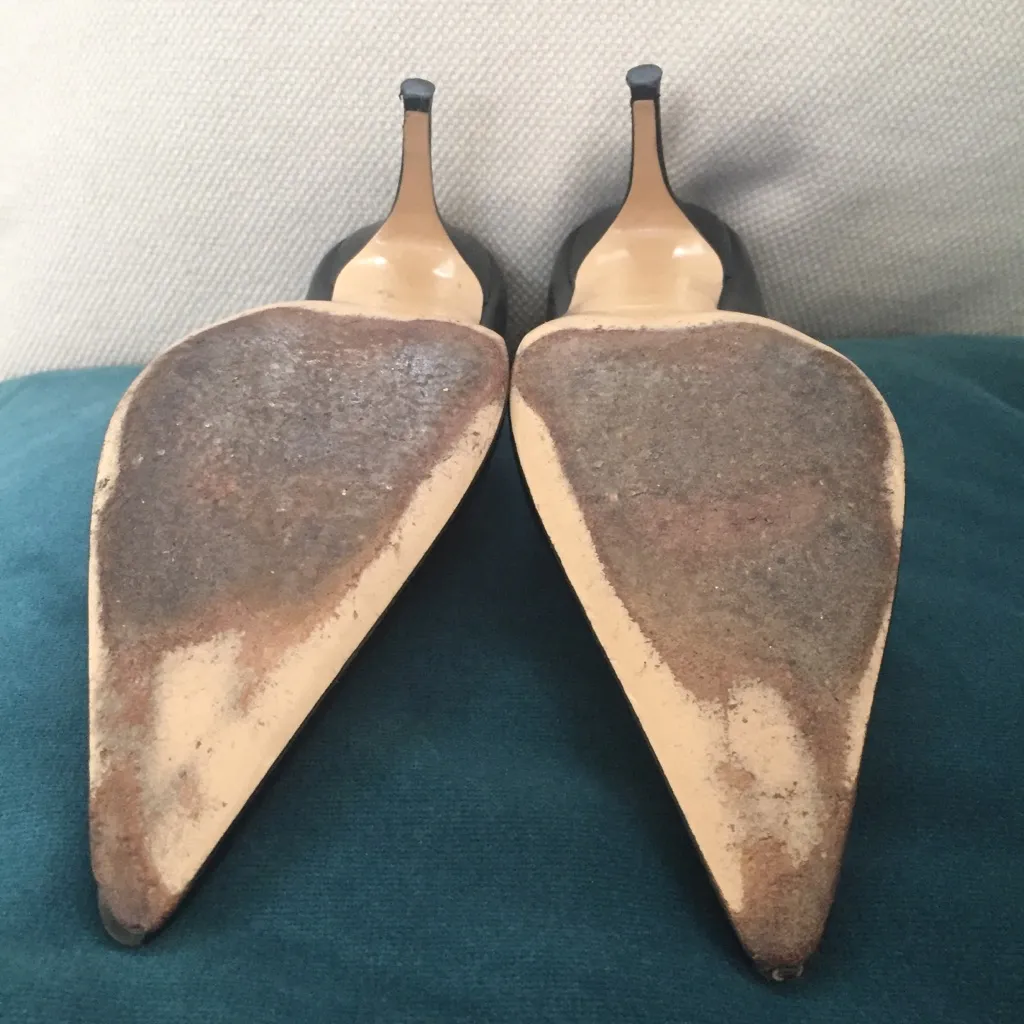 COACH kitten heels business look short pointy toe made in Italy - Image 8