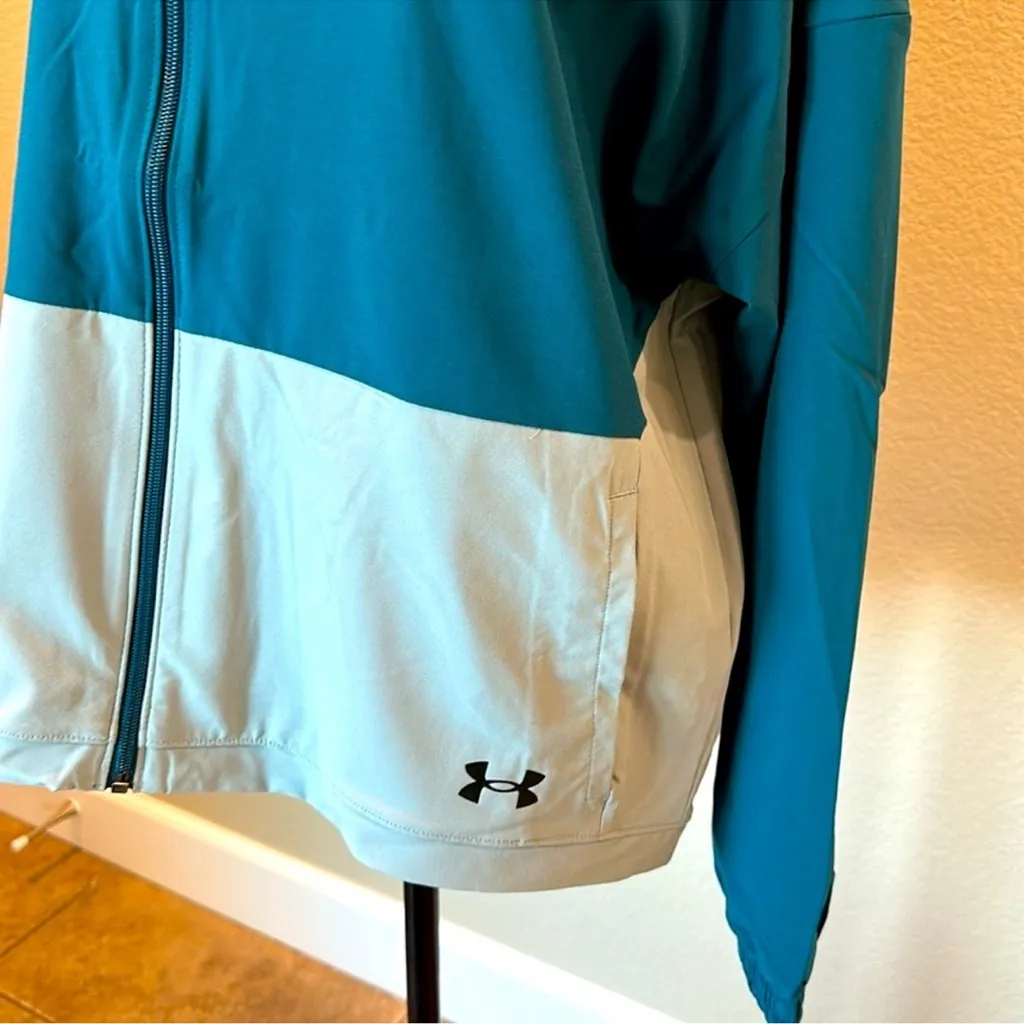 Under Armour Women's Teal and Green Zip up Jacket - Image 6