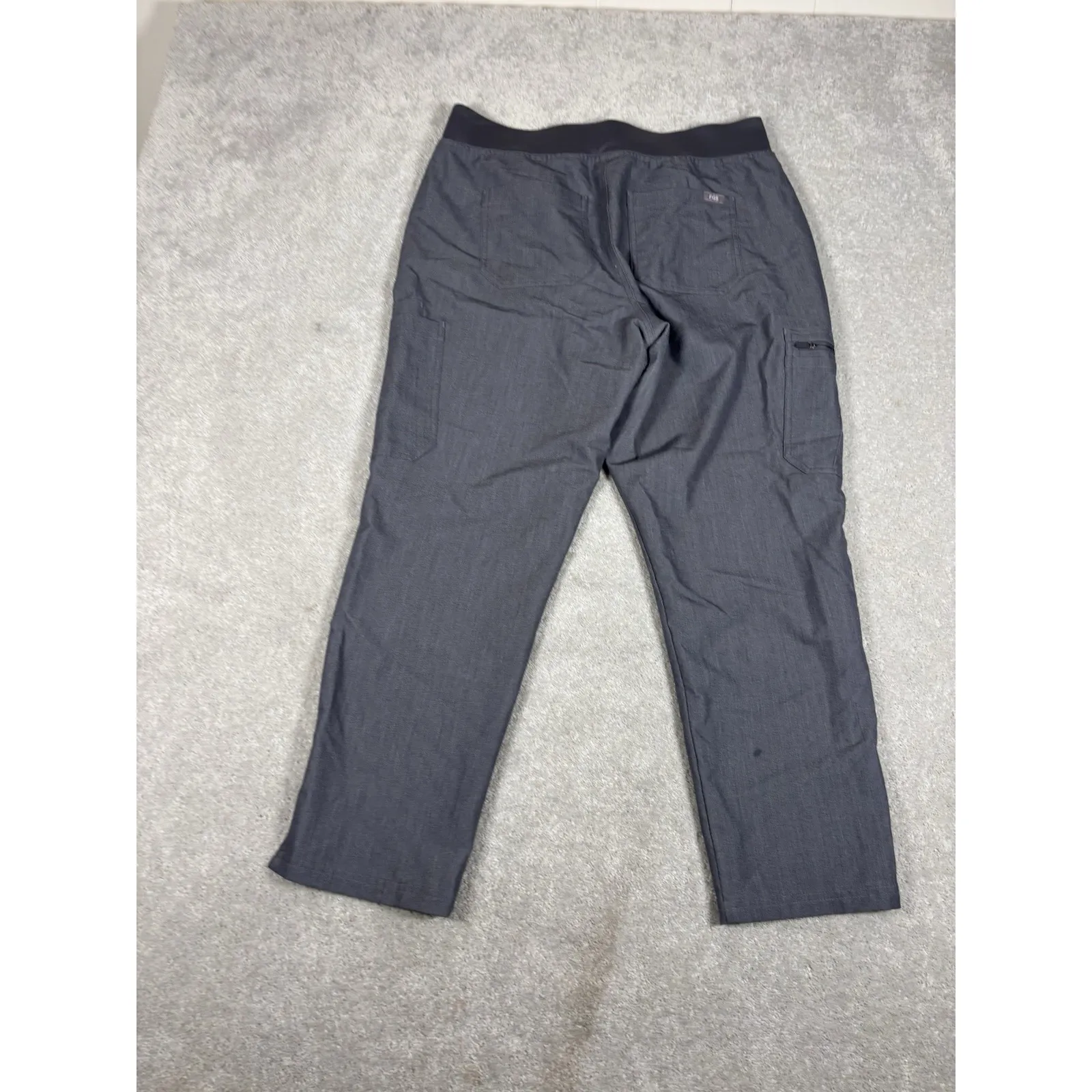 FIGS High Waisted Yola Skinny Scrub Pants Graphite Gray Size XL Pet *small Spot - Image 4