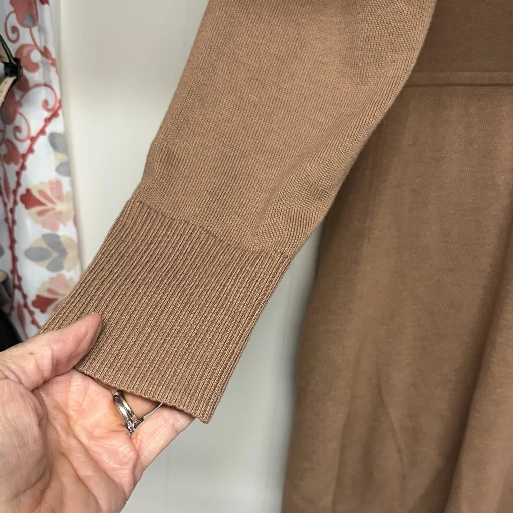 Isaac Mizrahi Camel Open Front Sweater - Image 4