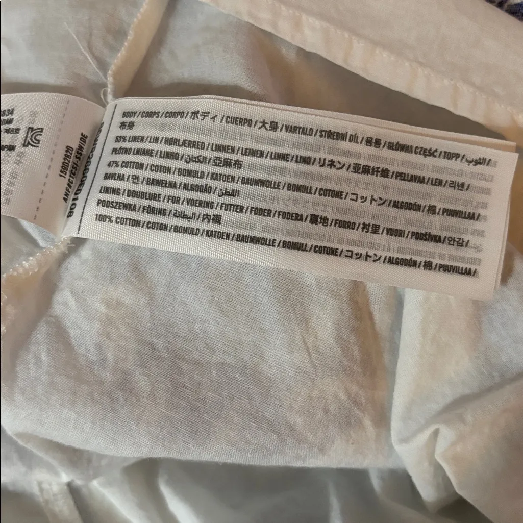 Abercrombie & Fitch Emerson Fit & Flare Midi Dress L Blue White Floral Cottage - Image 10