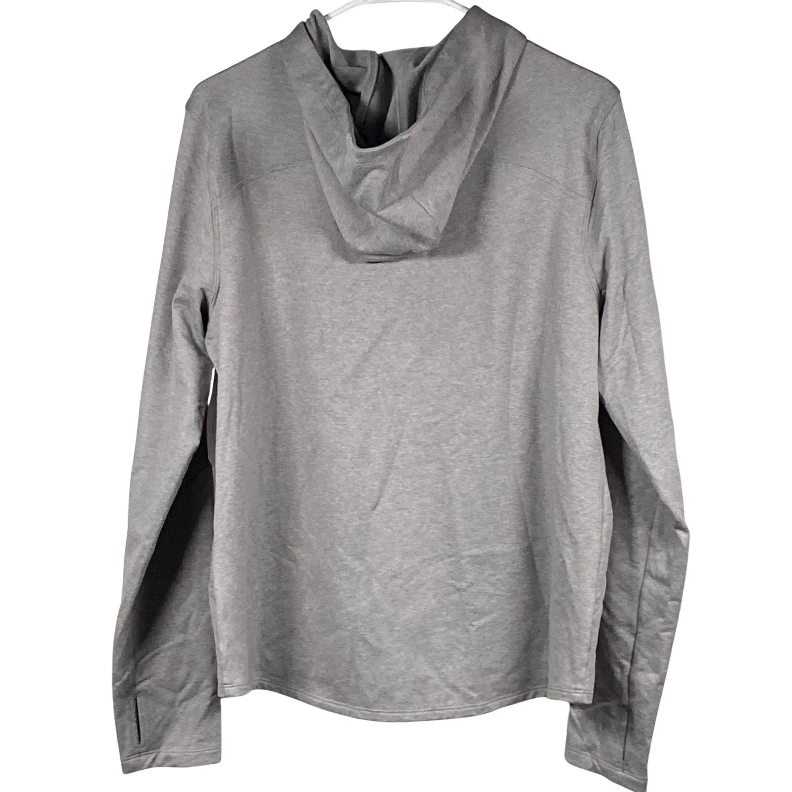 NWT Xersion Gray Active Wear Full Zip Jacket Size L Hooded Thumb Holes MSRP $60 - Image 2