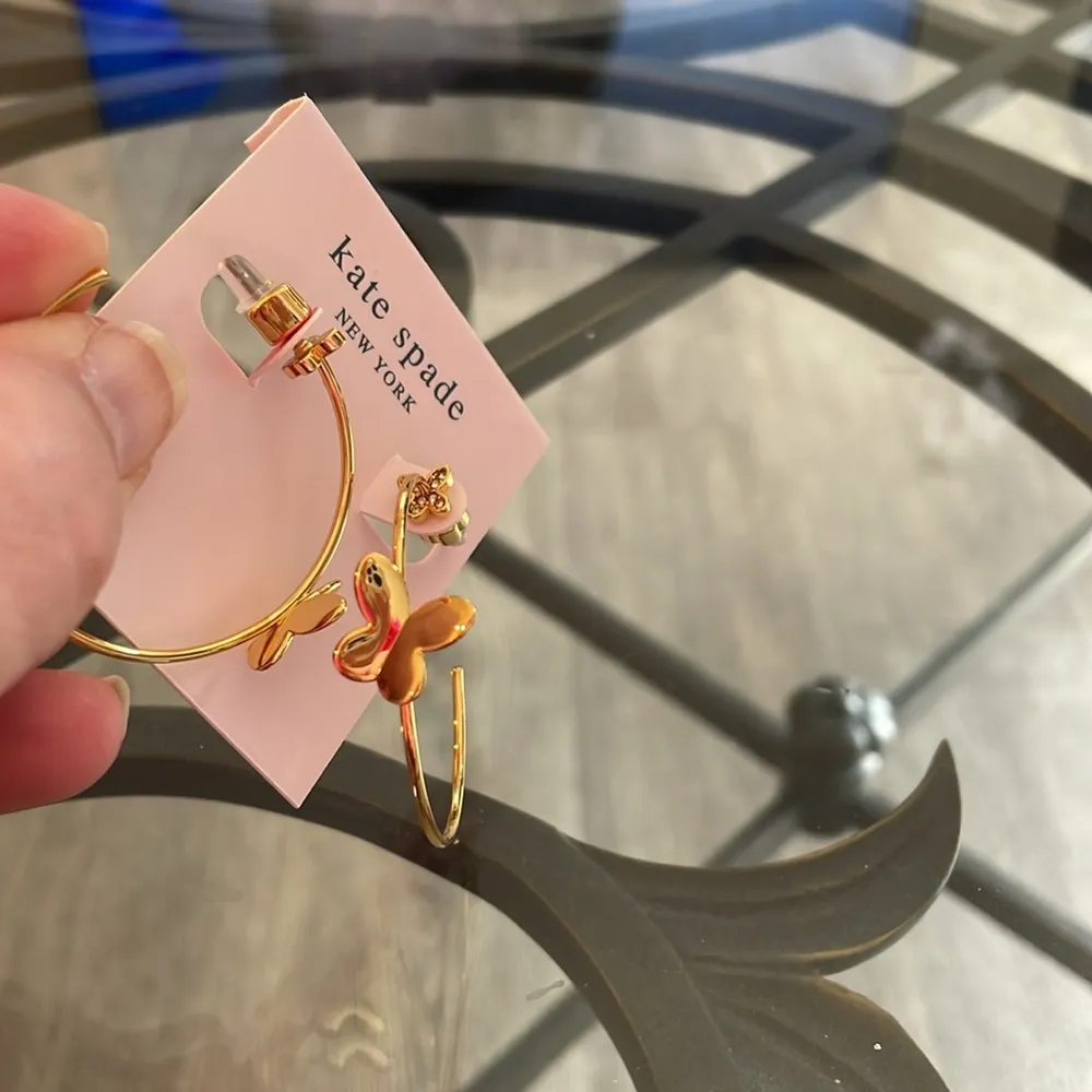 Kate Spade Butterfly Hoops NEW - Image 3