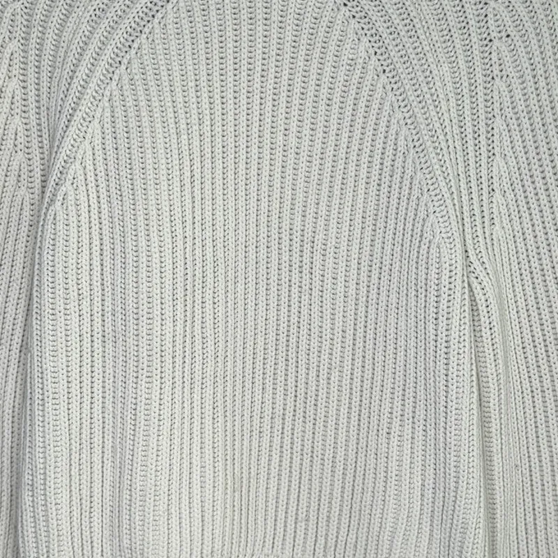 J.Crew  Chunky Ribbed Crewneck Long Sleeve Pullover Sweater Stretch M Cream - Image 13