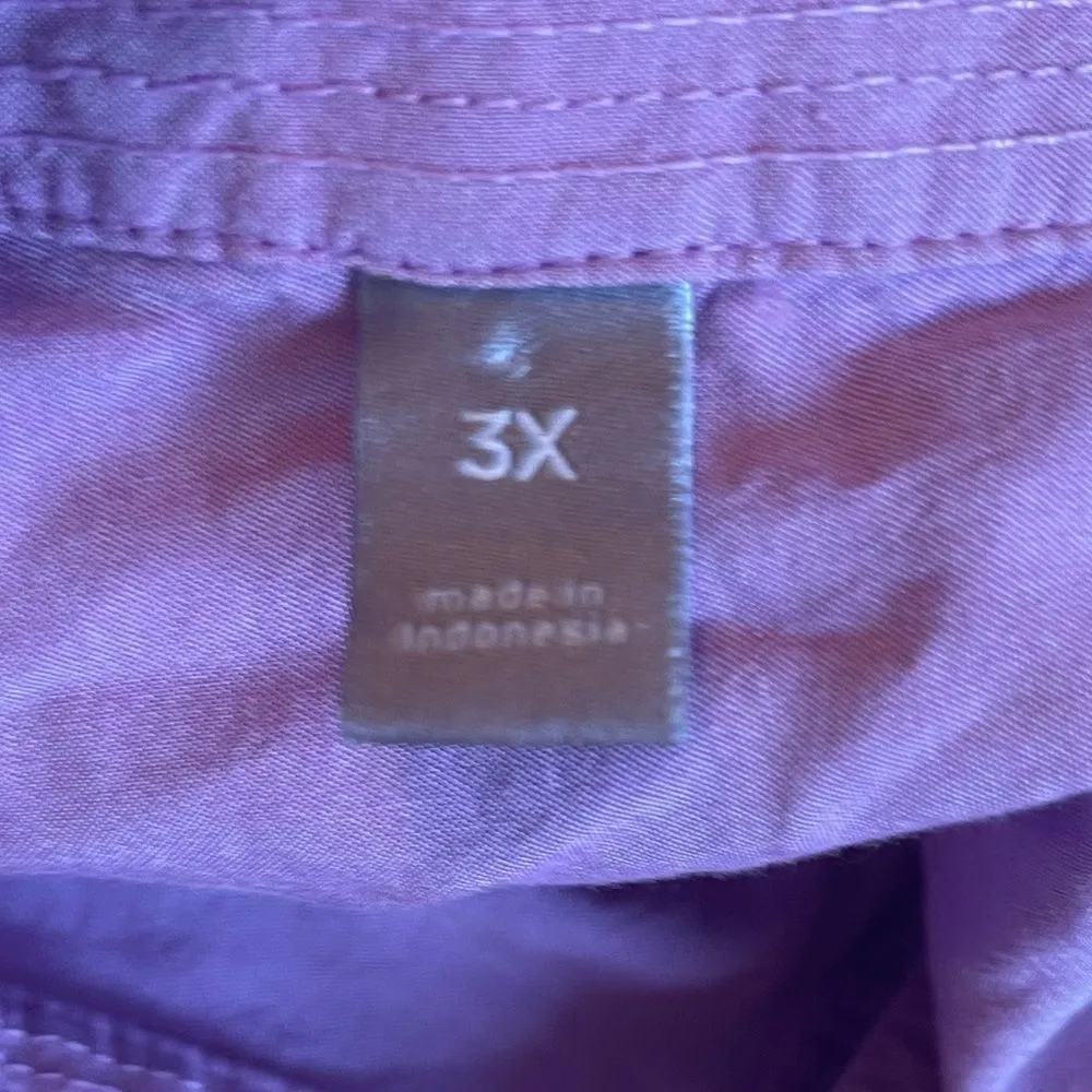 JC Penney‎ Purple Pullover Blouse Size 3X - Image 7