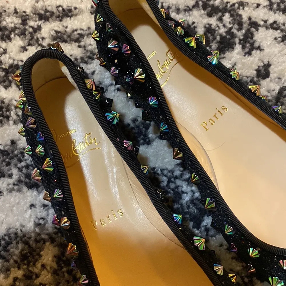 Christian Louboutin Follies Spikes Diams Flat size 35 - Image 4