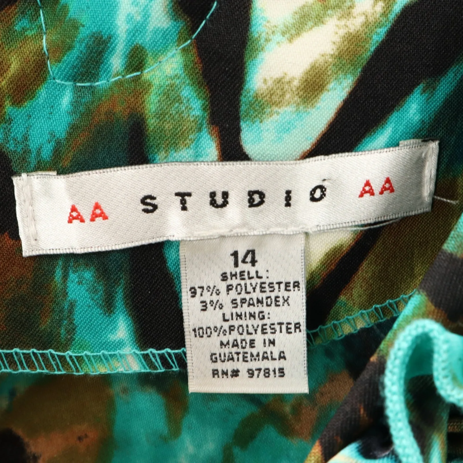 Green Ruffle Party Animal Tropical Colorful Y2K Vintage Cocktail Artsy Dress 14 - Image 13