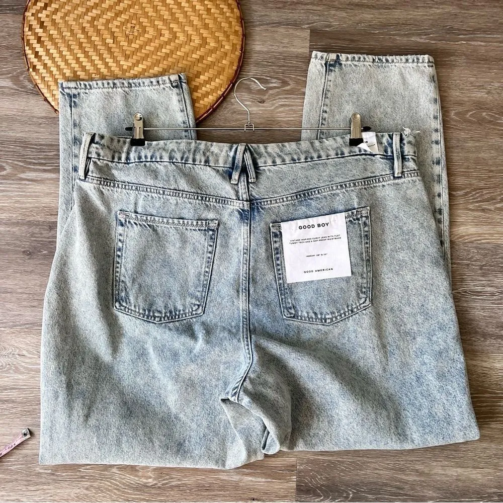 Nwt good American good boy jeans high rise‎ button fly straight leg plus size 18 - Image 8