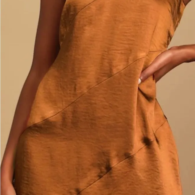 Lulus Sleek Satin Slip Dress - Image 3