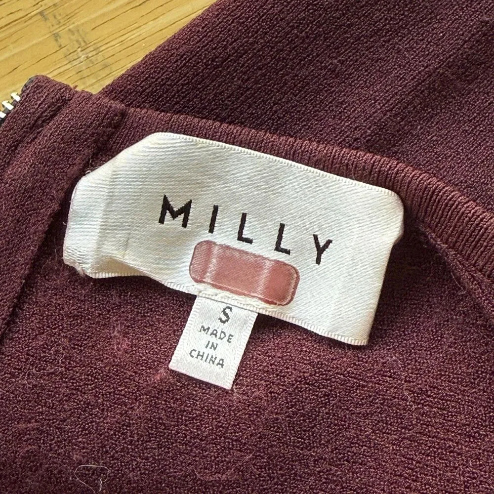 Milly Lurex Pleated Dress Size Small - Image 9