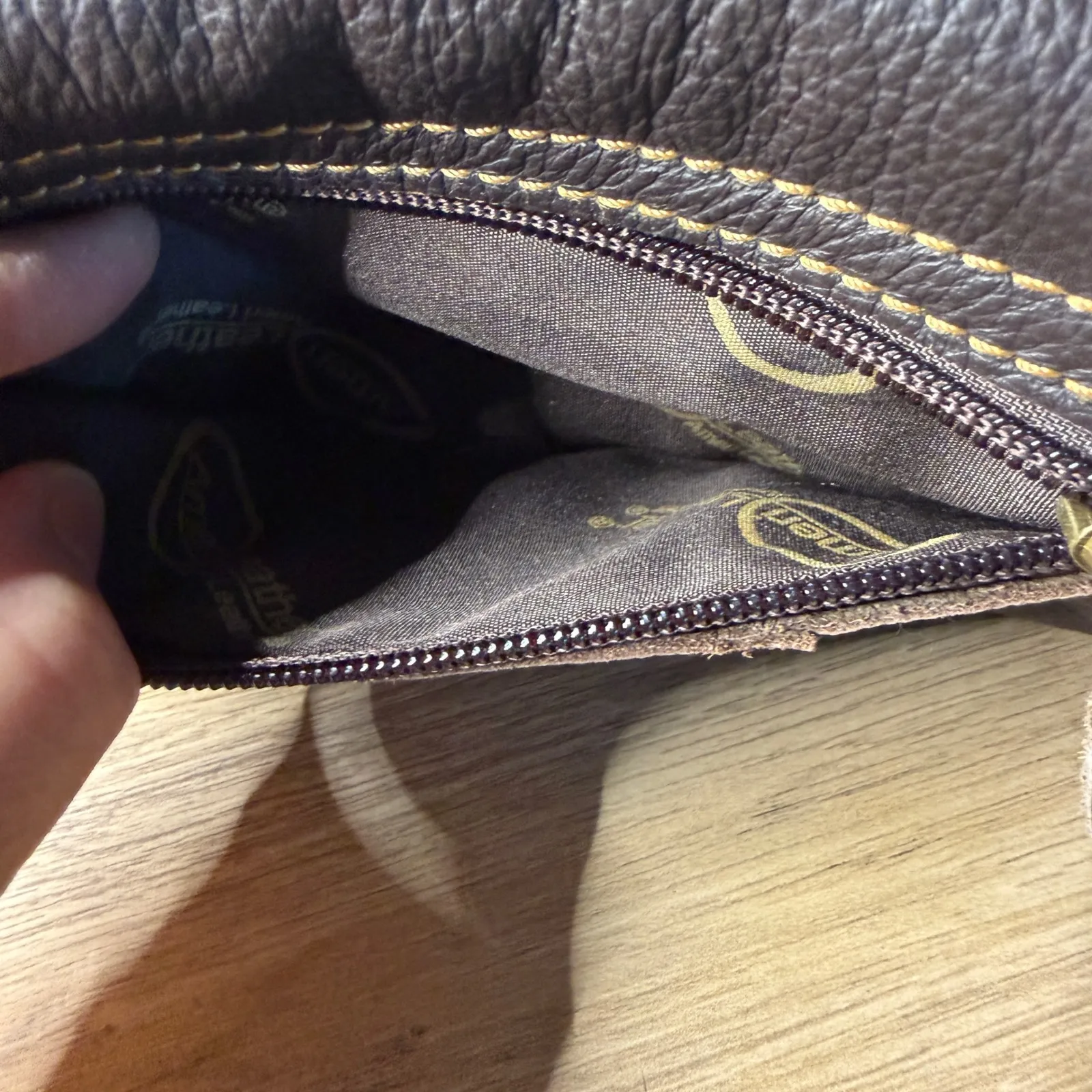 AmeriLeather Chocolate Brown Scalloped Wristlet Wallet Clutch Boho Western Pouch - Image 8