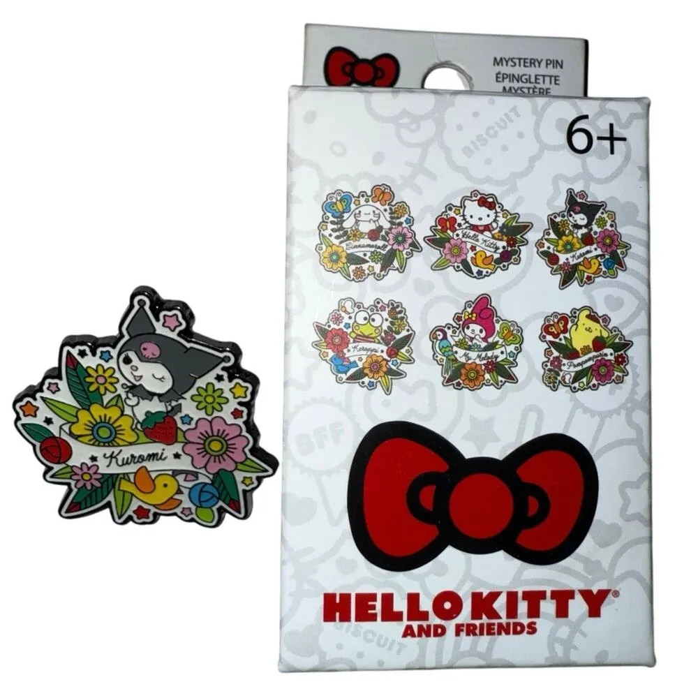 New - Loungefly Hello Kitty And Friends Tattoo Blind Box Enamel Pin Kuro… - Image 3