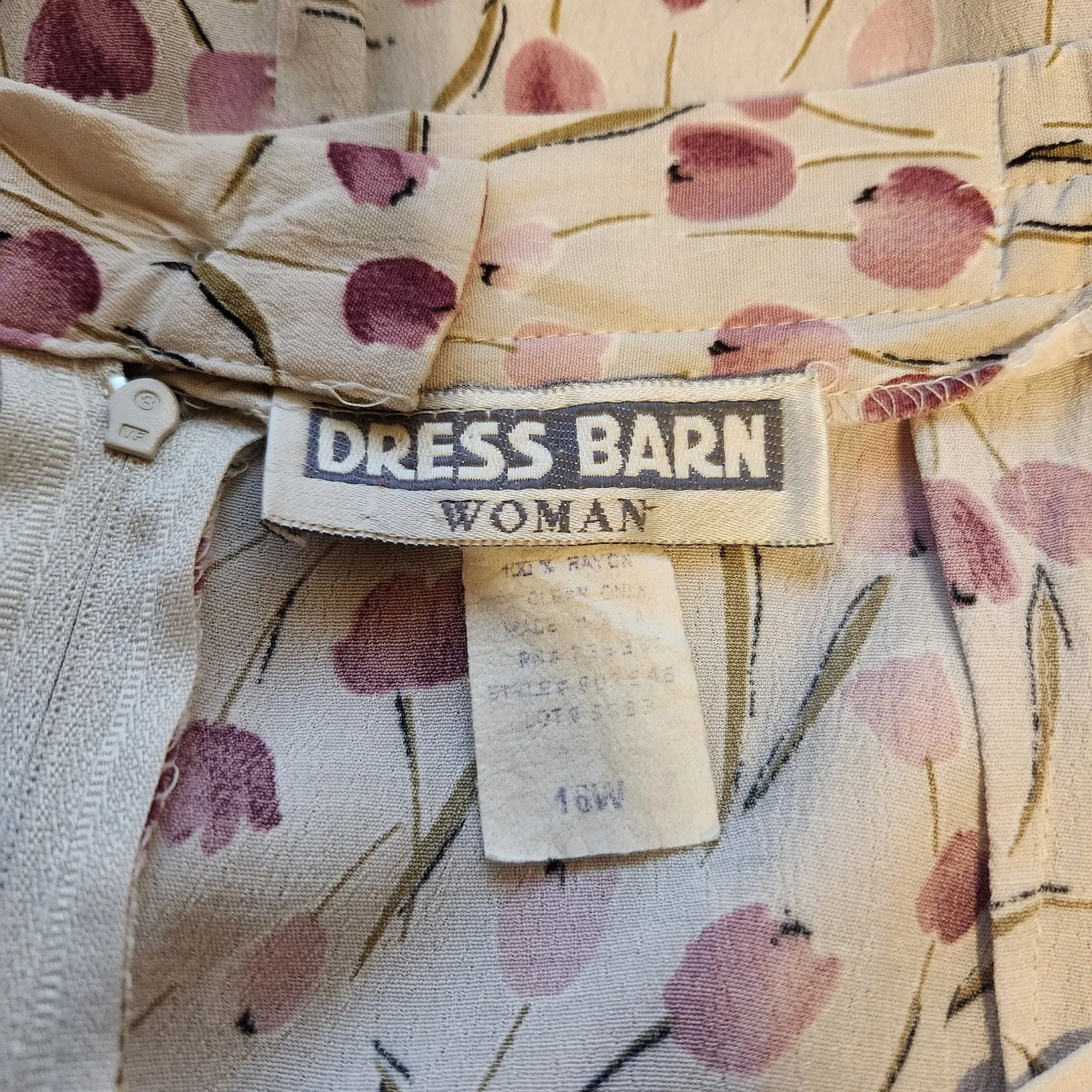 Vintage Y2K Dress Barn Woman Tulip Print Midi Skirt Elastic Waist Floral 16 - Image 4