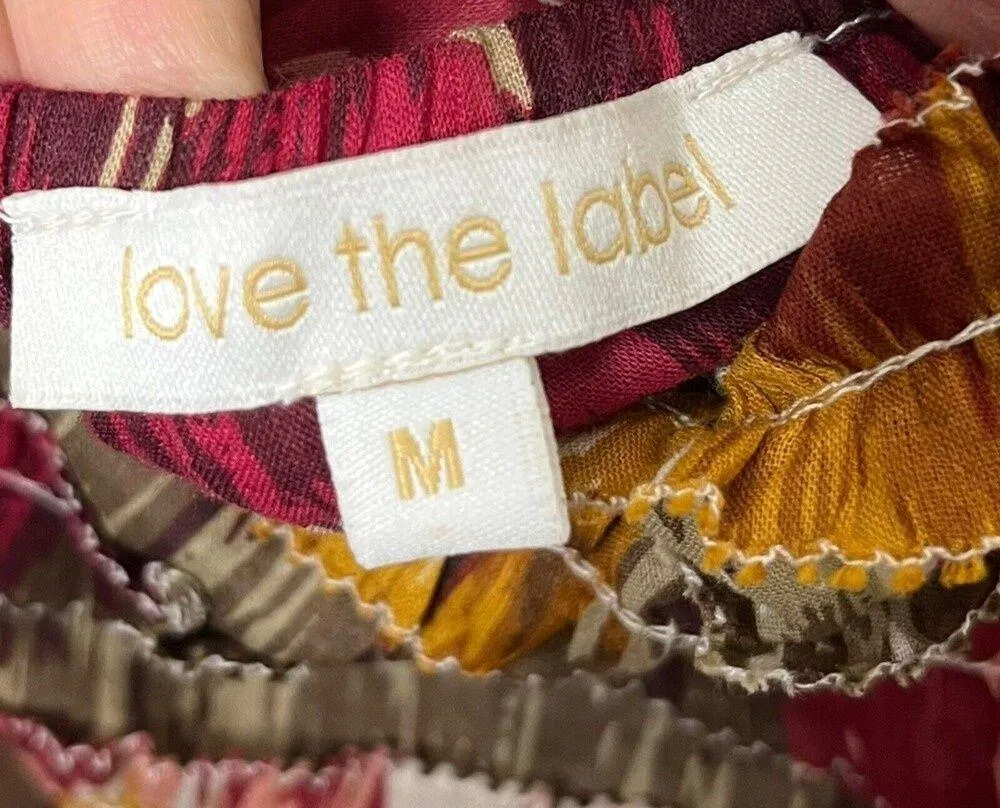 Love The Label Elsa Tiered Frill Maxi Dress in Savannah Women’s Size Medium - Image 9